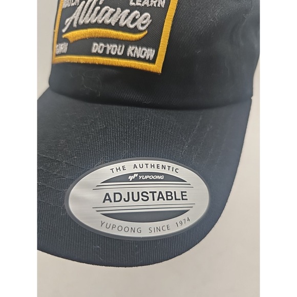 Alliance Logo Black Flex Cap Adjustable Baseball Hat Cap - Picture 2 of 6